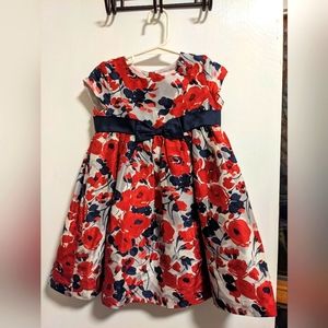 Silk floral toddler dress